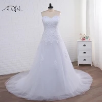 adln plus size mermaid wedding dresses whiteivory sweetheart tulle appliqued bridal gown with lace up vestidos de novia