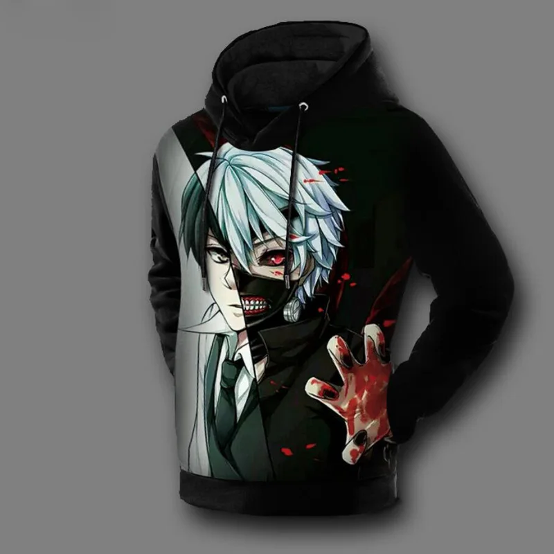

Tokyo ghoul 3d Hoodies Men Hip Hop Streetwear Harajuku Anime Hoodie Sweatshirt Fleece Pullover Hoody Tracksuit moletom masculino
