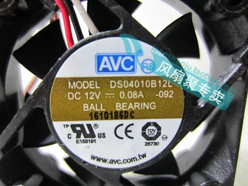 Новый AVC DS04010B12L 4 cm4010 12 где v0. 08 a 40*40*10 мм двойной шариковый подшипник бесшумный