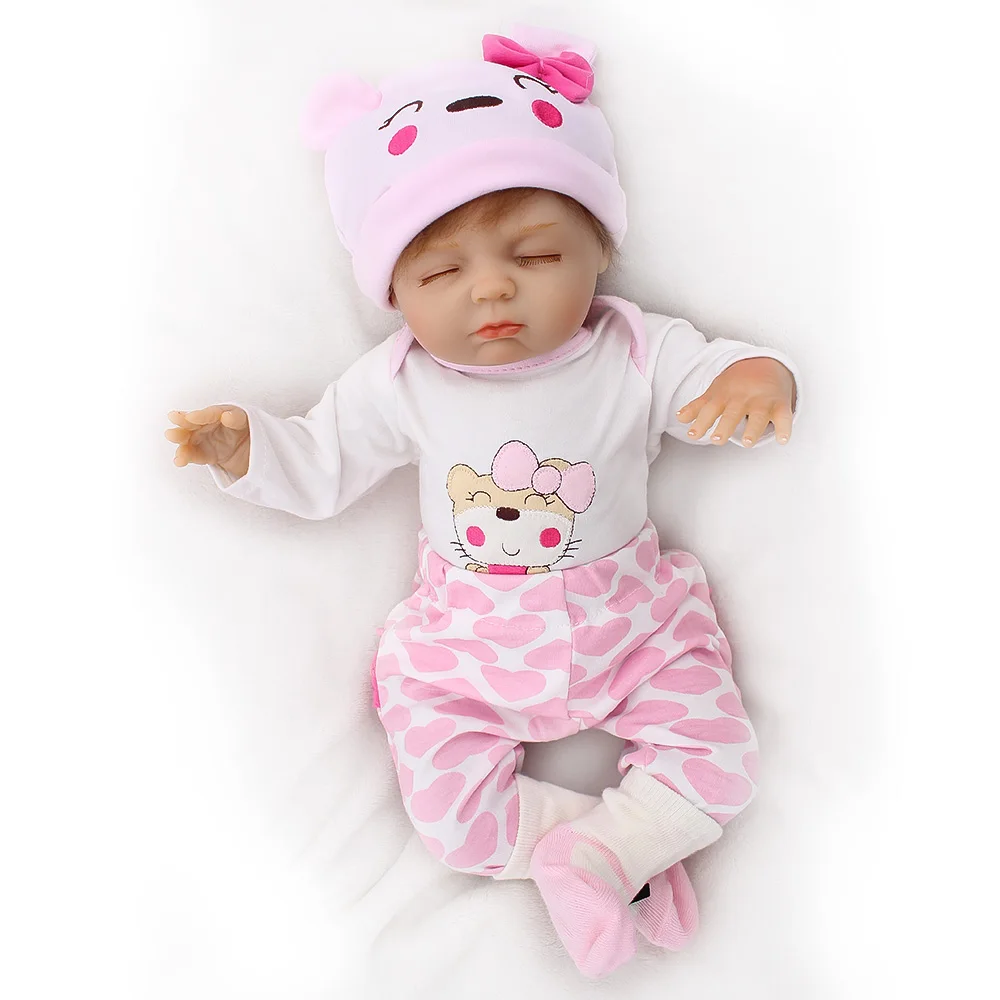 

DollMai Reborn baby dolls 18"46cm soft body silicone reborn baby dolls toys for child birthday gift bebes reborn alive doll