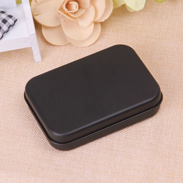 

500pcs Mini Tin Box Small Empty Black Metal Storage Box Case Organizer For Money Coin Candy Keys Playing Card Gift Box