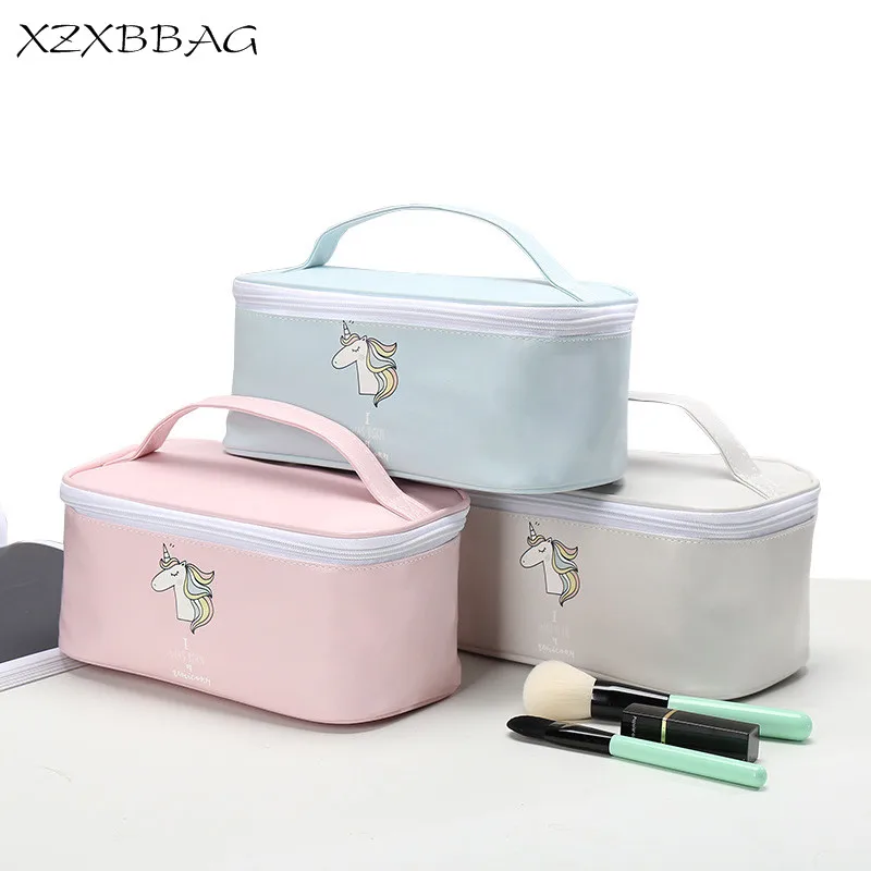 XZXBBAG Терилен модные косметические Чехлы мультяшный Единорог на молнии
