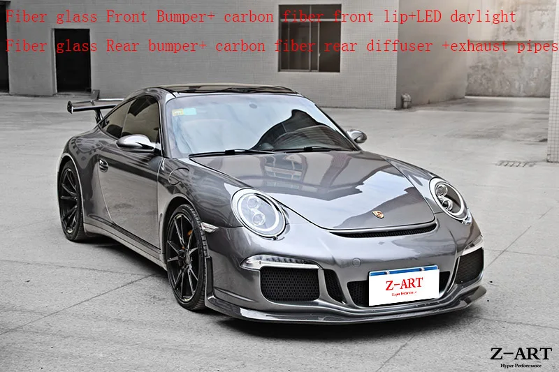 FRP CF Z-ART средства ухода за кожей комплект для Porsche 911 GT3 тюнинг-пакет для 997 991 GT3 тюнинг-пакет для Porsche 997 997,1 997,2 - Цвет: FRP CF