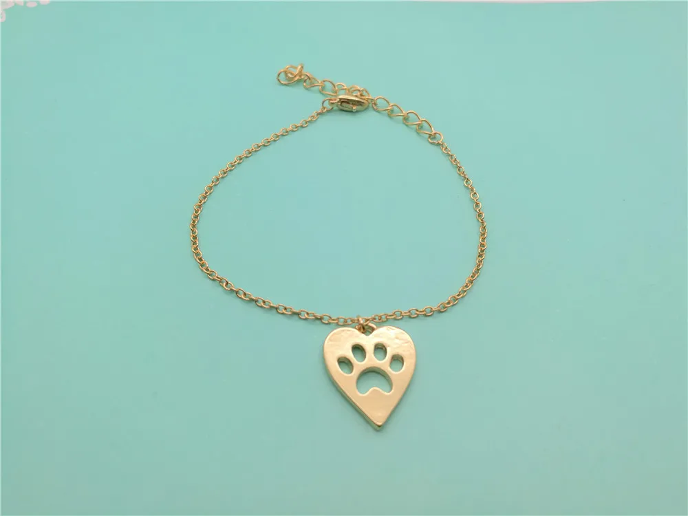 Браслет с принтом в виде лапы сердца щенка собаки медведя кошки любящего слышать
