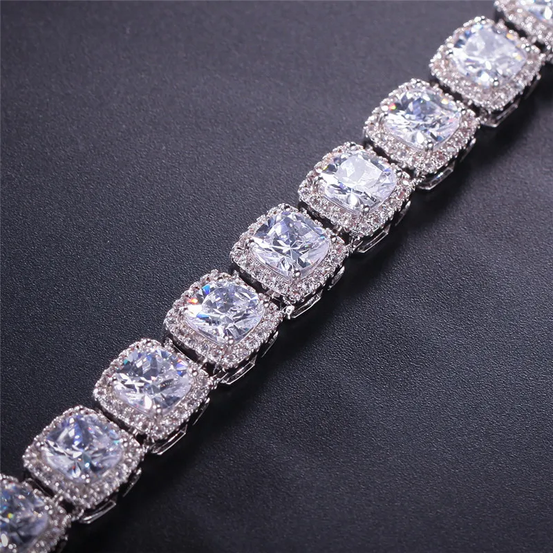 Iced Out цепи ожерелье для мужчин и женщин Подарки Новое поступление Мода Bling квадратный AAA кубический цирконий хипстер хип хоп ювелирные изделия