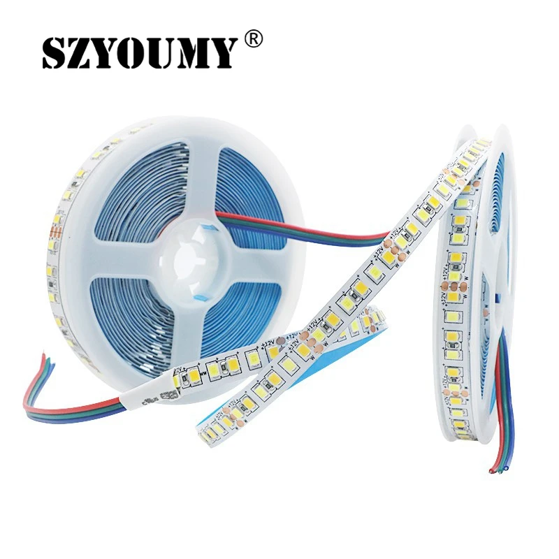 

SZYOUMY 2835 CCT LED Strip 120 LEDs/m 180leds/m CW/WW Dual White Color Temperature Adjustable Flexible Tape 16.5ft 5m 12V