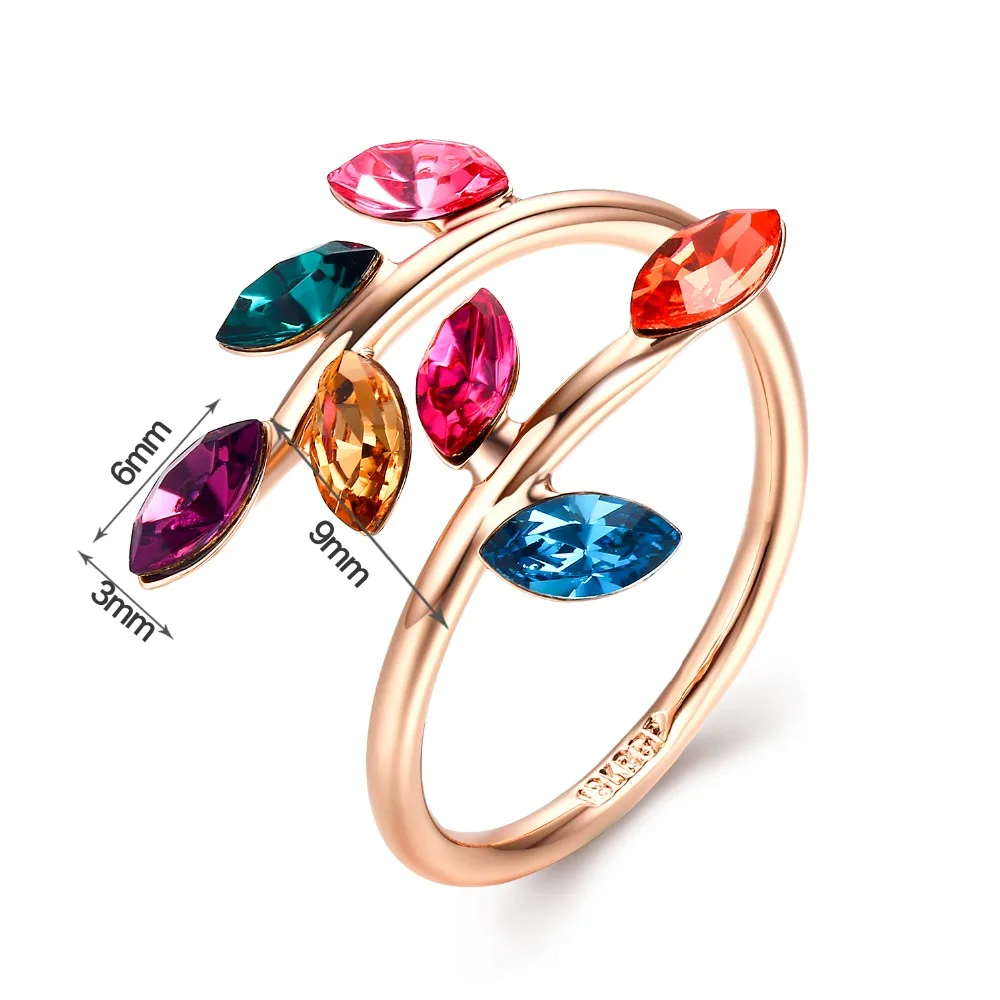 Pinannie Gold Color 18KRGP Crystals Rings Jewelry for Women | Украшения и аксессуары
