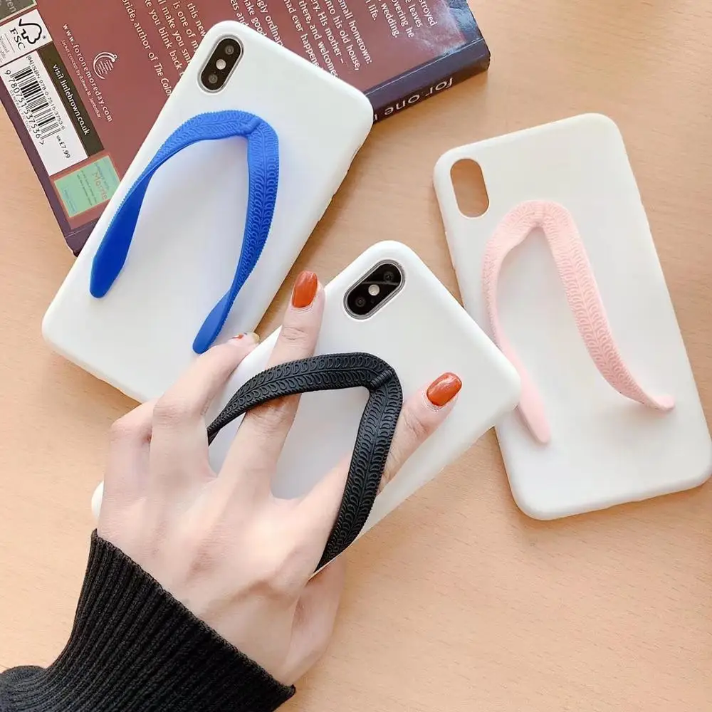 Забавные тапочки чехол для телефона iphone X XR XS Max 6 s 7 8 plus Модный Милый Летний дизайн