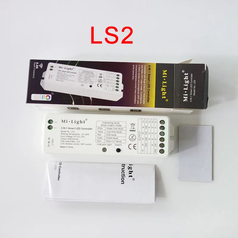 

Mi.Light Touch Panel 5 in 1 led remote controller / 2.4G wireless FUT089 B8 LS2 8 Zone RGB+CCT RF dimmer for strip light bulb