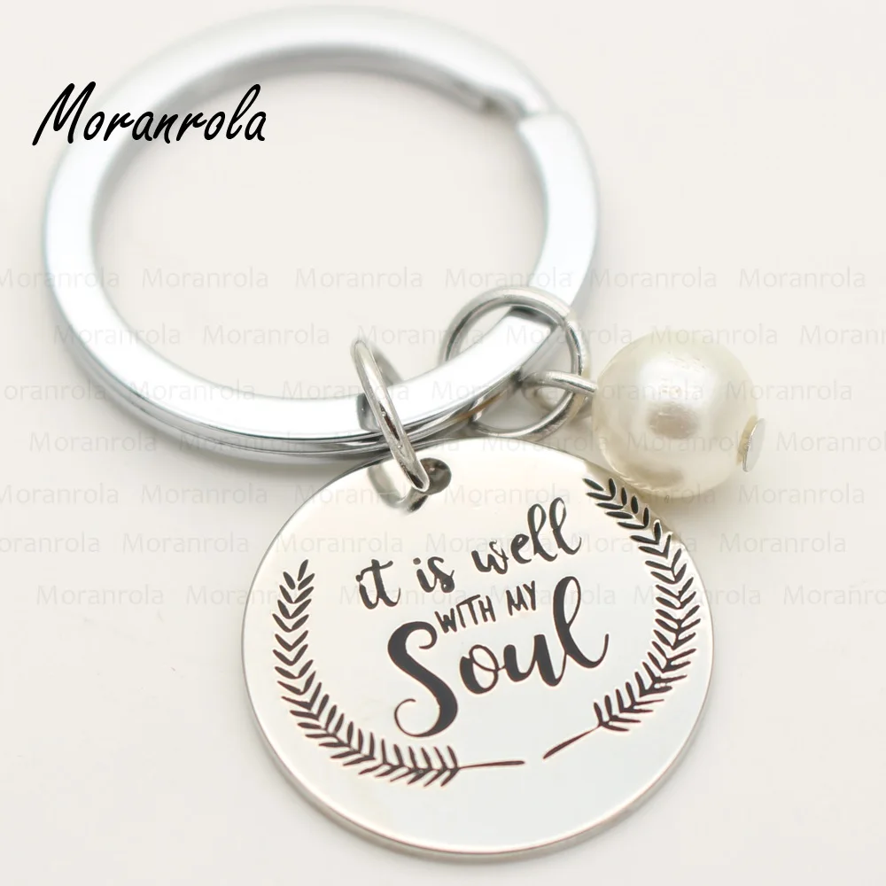 Новинка медное Серебряное ожерелье и брелок с надписью It is well with my soul