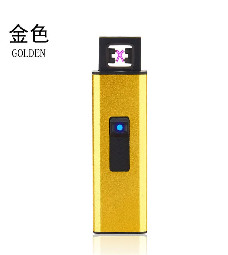 Мини Портативный USB Зажигалка двойной металлический ветрозащитный прикуриватель Безопасный Прочный Электрический Зажигалка креативная u-дисковая форма гаджеты для мужчин