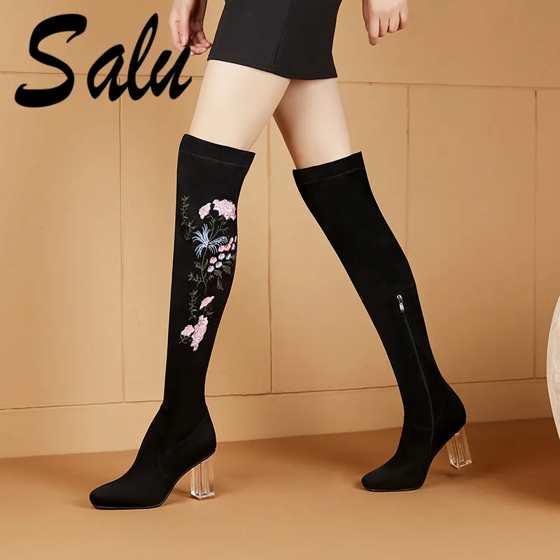 

Сапоги женские высокие замшевые, на осень/зиму