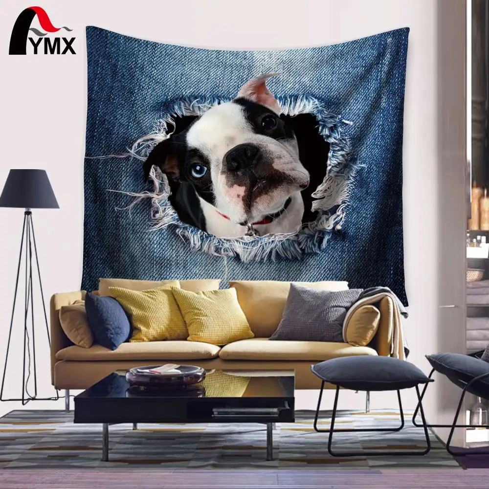 Оптовая продажа гобелен 150X130/200 см милая собака кошка фотографии цифровая печать