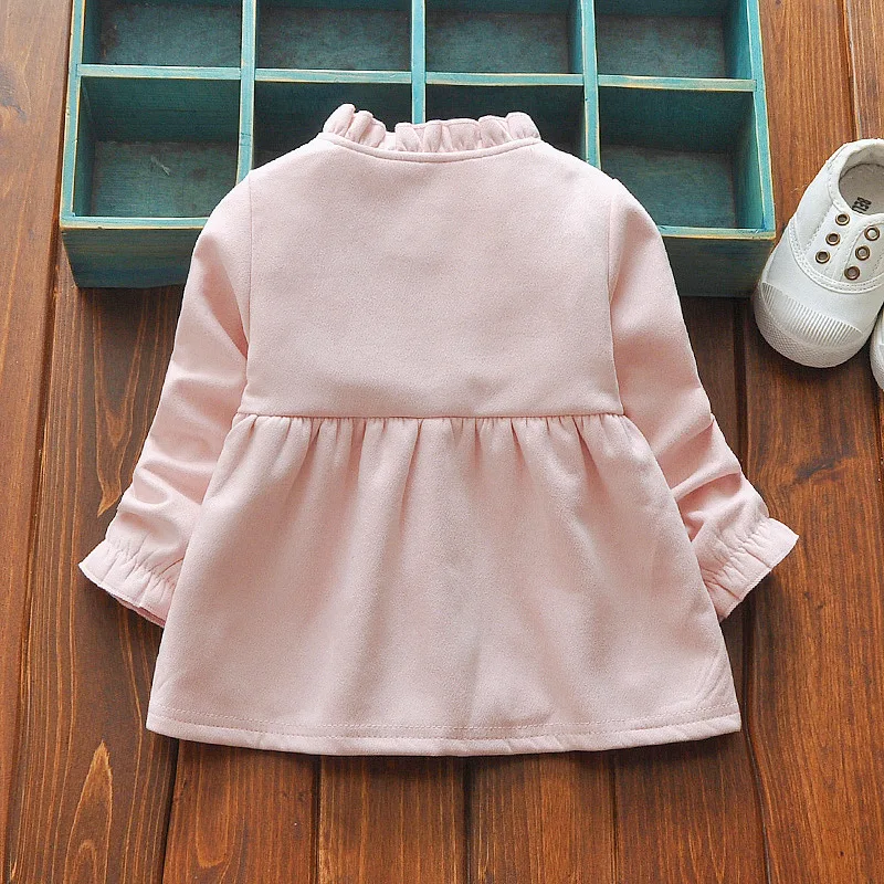 2019 весенние детские куртки с оборками для девочек Кардиган малышей Хлопковая