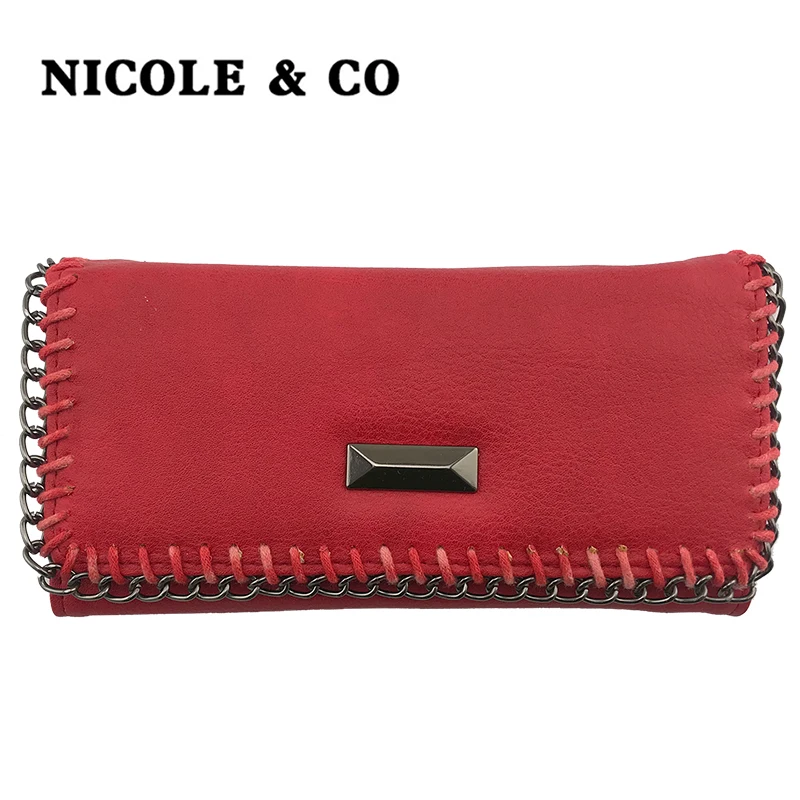 Новые женские кошельки NICOLE & CO из искусственной кожи длинный стильный держатель