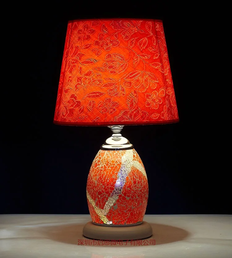 

New Style E27 Hand-inlaid glass mosaic bedroom living room decorative Table Lamps of Mediterranean style Turkish Lamps