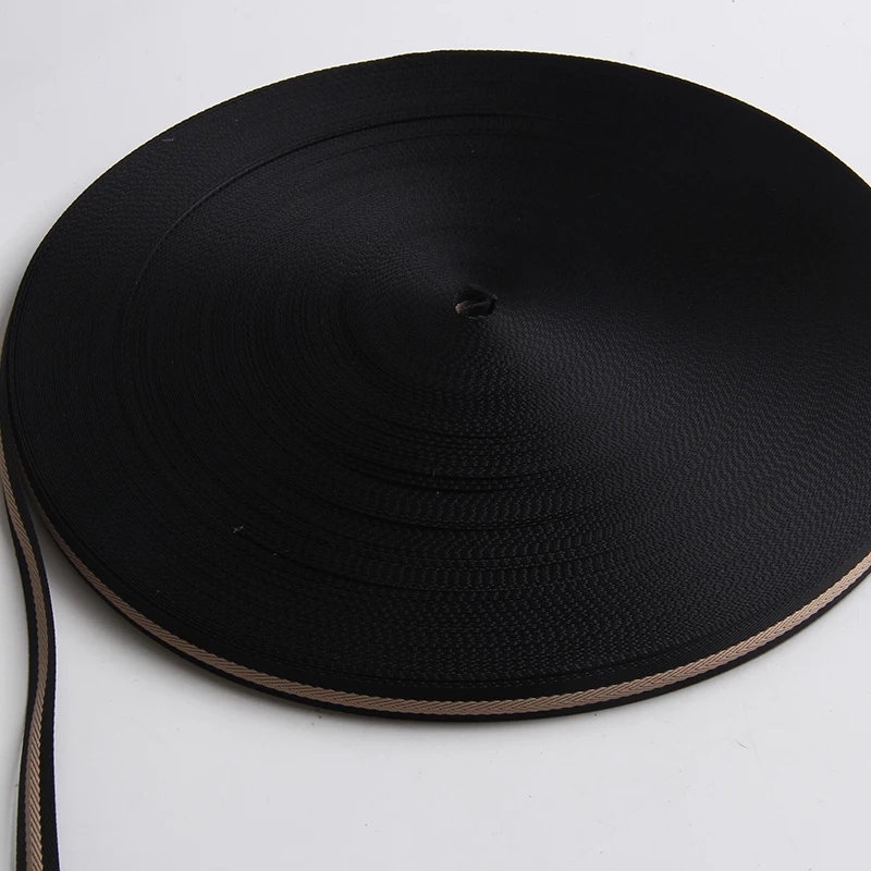 1 5 см лента в елочку бежевый/черный цвет Высокое качество нейлоновая тесьма 5/8