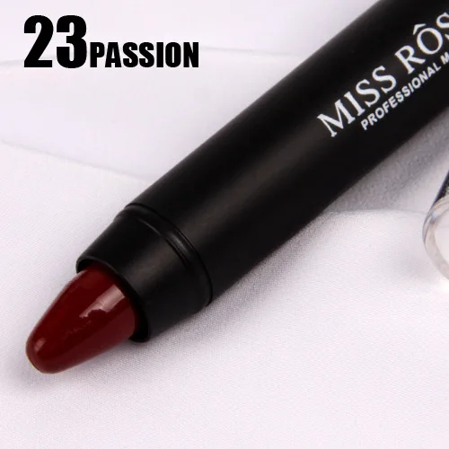 23 Passion Мисс Роуз матовый Губная помада макияж водонепроницаемый кисточка, которая помогает равномерно наносить блеск для пикантные Для женщин помада матовых оттенков ручка брендовая Косметика комплект - Цвет: 23 Passion