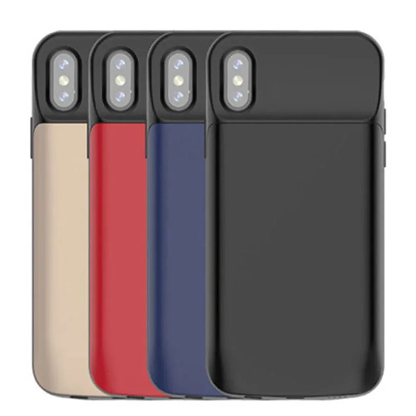 HOT Power Bank Portable Charging Backup Battery Case cover For iphone X Aluminium mobile phone Protector case coque for | Мобильные