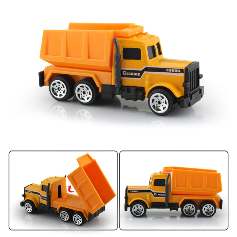 

6 Pcs/lot Baby Mini Kid Inertial Engineering Car Model Excavator Tractor Dump Truck Educational Toys for Children Baby