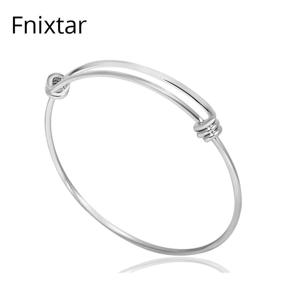 

Fnixtar Never Fade 316L Stainless Steel Jewelry Bangles & Bracelets for Women Expandable 1.6mm Thick Cuff Wrist Bangle 50pcs/lot