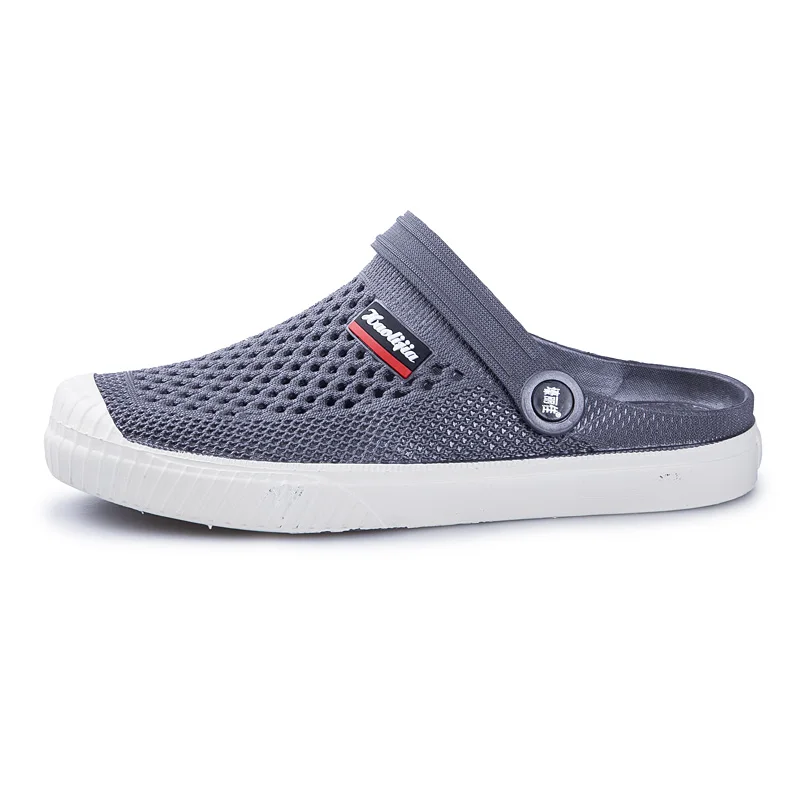 GREY Sapato feminino; коллекция года; брендовые беспошлинные сабо для влюбленных; 6 цветов; обувь с кроком; мужские сандалии с ремешками; летняя пляжная обувь для плавания; мужская обувь - Цвет: GREY