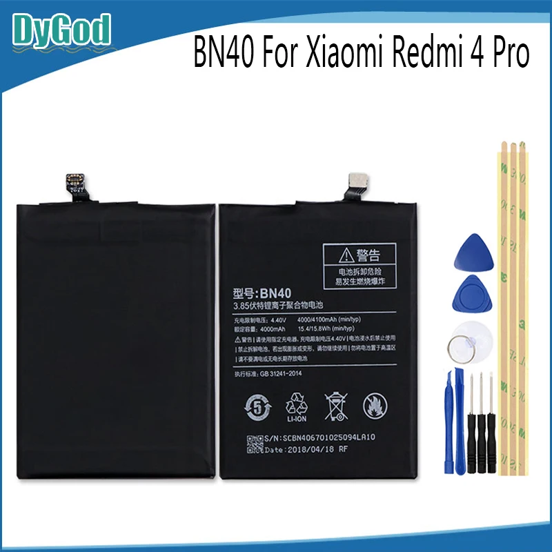 Аккумулятор BN40 для Xiaomi Redmi 4 Pro Prime 3G RAM 32G ROM Edition Redrice Hongmi Bateria AKKU + Инструменты|battery for