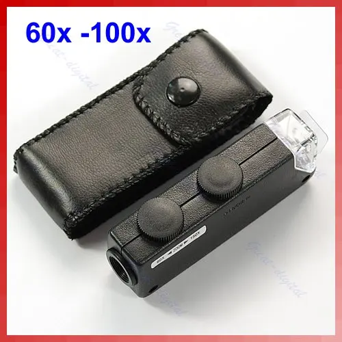 

Mini Handheld 60x-100x Pocket Microscope Magnifer Loupe Magnification Pocket Microscope Jewelry Magnifier