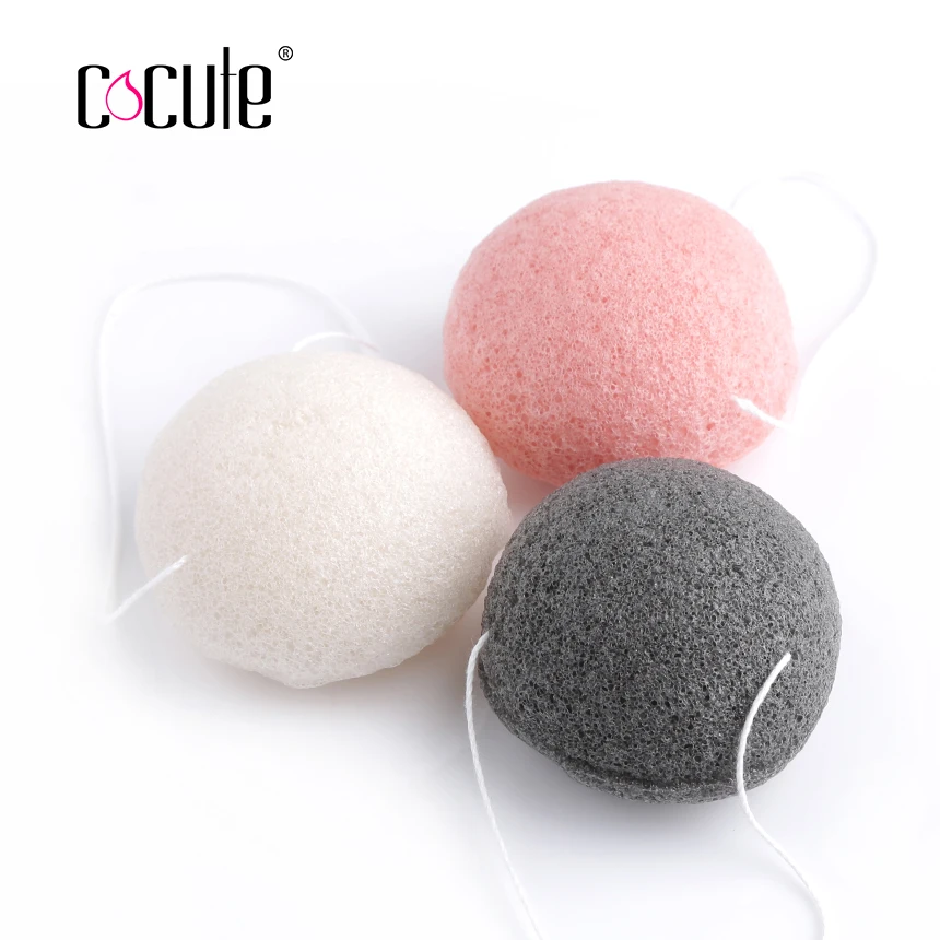 Натуральная губка для лица Cocute 3 шт./компл. спонж мытья Konjac отшелушивающая