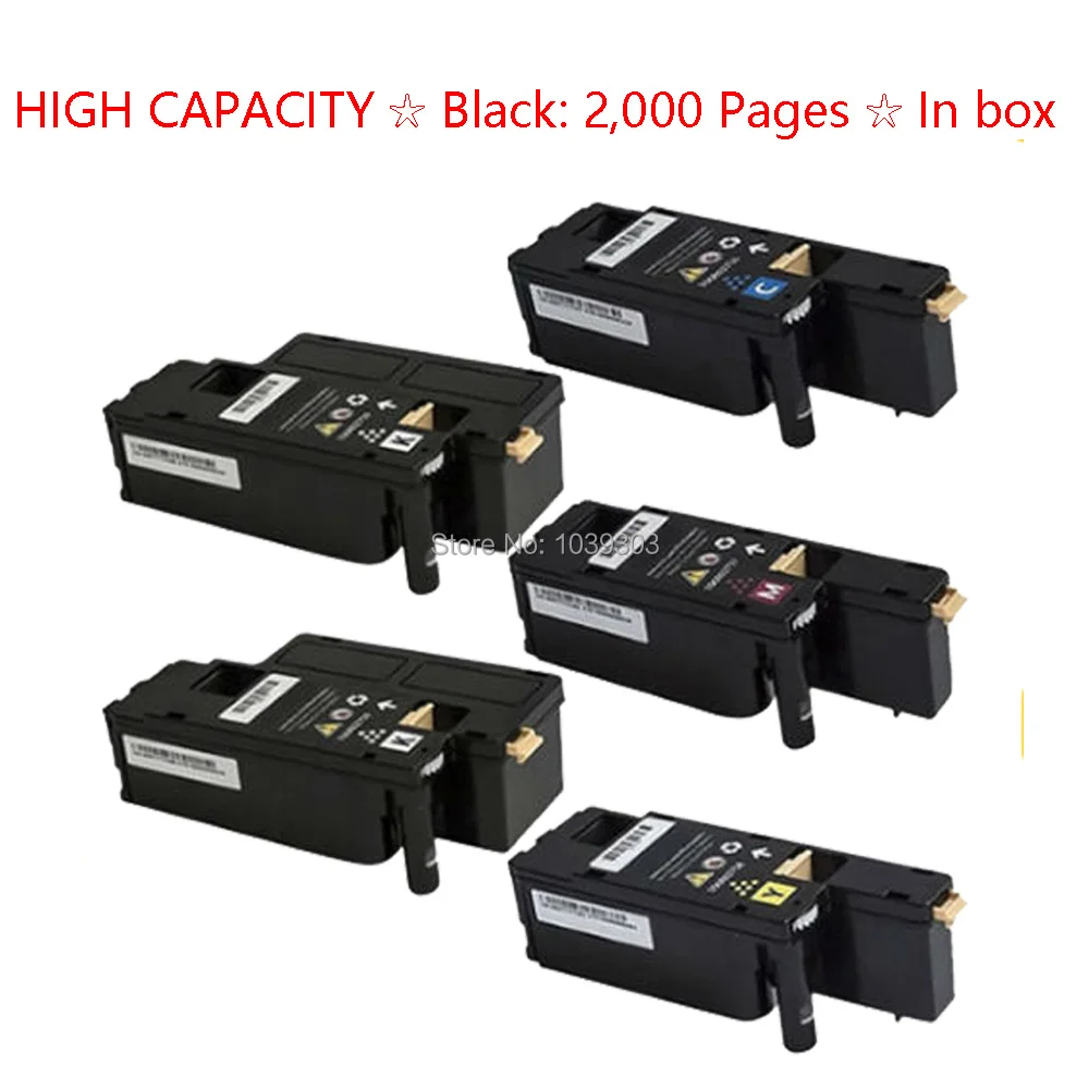 5 x совместимый с Dell 1250 тонер картридж для 1250c C1760nw C1760 C1765nfw C1765 C1765NF 1350 1350cnw 1355cn 1355cnw