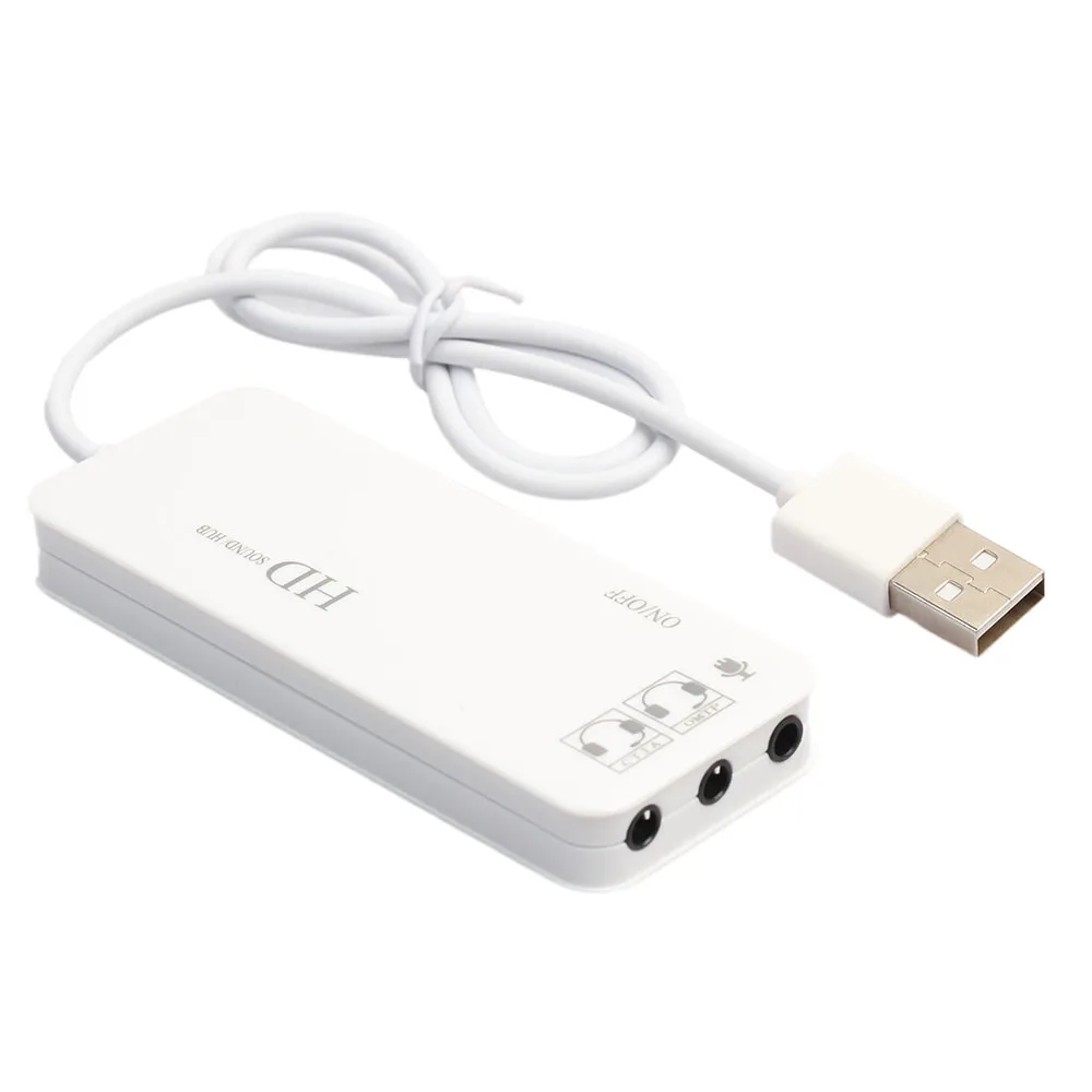 USB концентратор стерео DJ внешняя звуковая карта гарнитура микрофон адаптер для