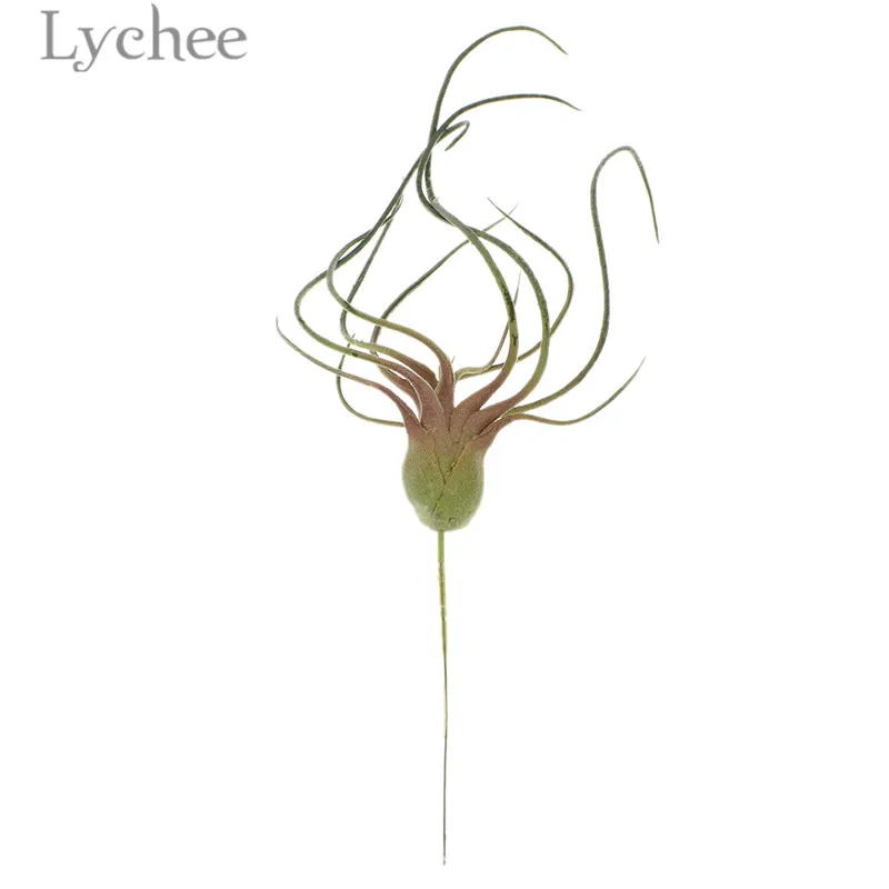 Lychee пластиковое искусственное воздушное растение Tillandsia Capitata декоративное