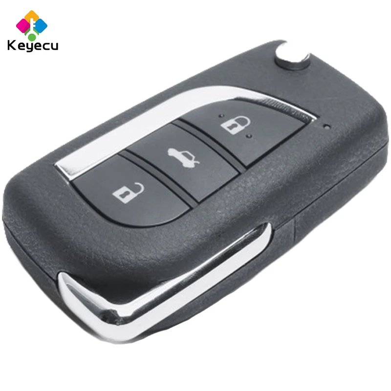 Запасной обновленный дистанционный ключ KEYECU с чипом 4C 433 МГц Toyota Yaris Avensis Corolla FCC ID: