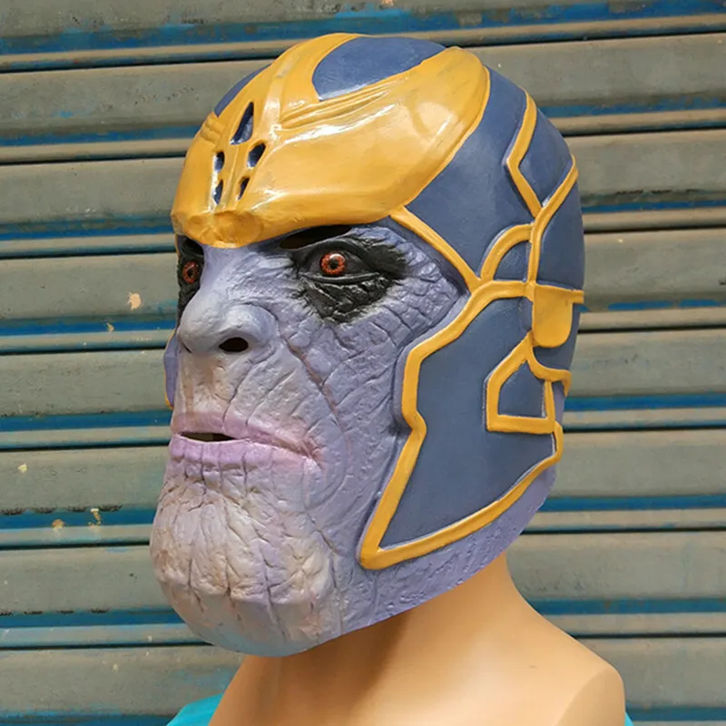 Маскарадный костюм Marvel Мстители 3 Железный человек латексная маска Таноса