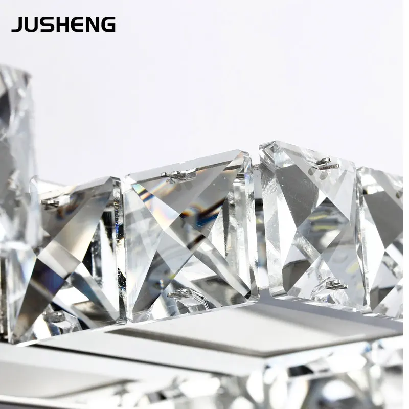 Элегантный светодиодный настенный светильник 9 Вт квадратный хрустальный 46 см в