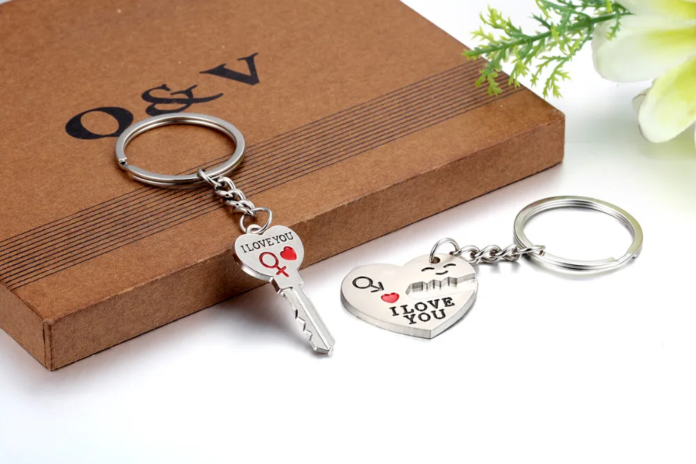 Женский брелок для ключей BONISKISS Cute Herat Patter ювелирное изделие из нержавеющей стали