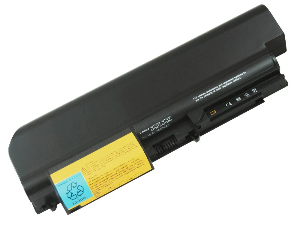 

Laptop Battery Replace For IBM T61,R61,R400,42T5225 42T5227 42T5228 42T5262 42T5264 42T5229 41U3196 10.8V 6600mAh