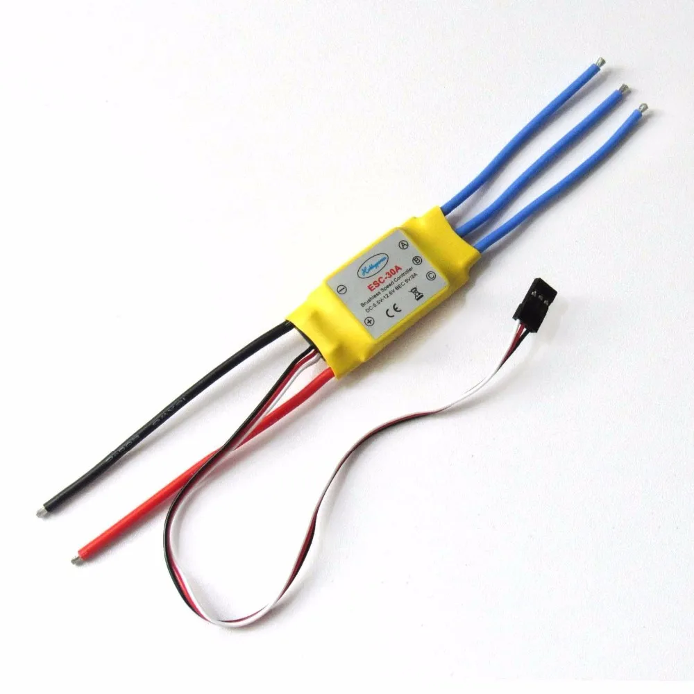 Контроллер скорости Hobbypower 30A бесщеточный ESC 3S для квадрокоптера мультикоптера F450