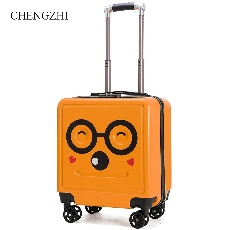 CHENGZHI 18inch children cartoon PC hardside trolley luggage Suitcase travel luggage for kids
