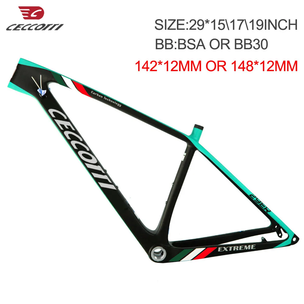 UD Хамелеон 29er карбоновая рама китайская MTB для горного велосипеда Ceccotti 142*12 мм или