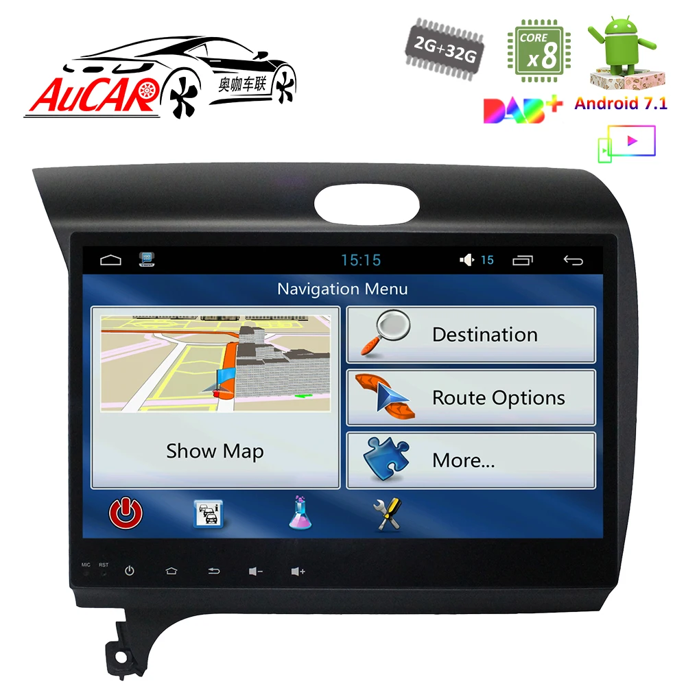 Android 7 1 9 &quotсенсорный экран GPS навигационная система для KIA K3 Forte 2013 2016 HD 1024*600 радио