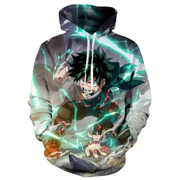 Зеленый Аниме Мой герой Academy Todoroki Shoto костюм для косплея, толстовка с капюшоном Косплей Мужской и Женский Повседневный спортивный свитер бренд - Цвет: Зеленый