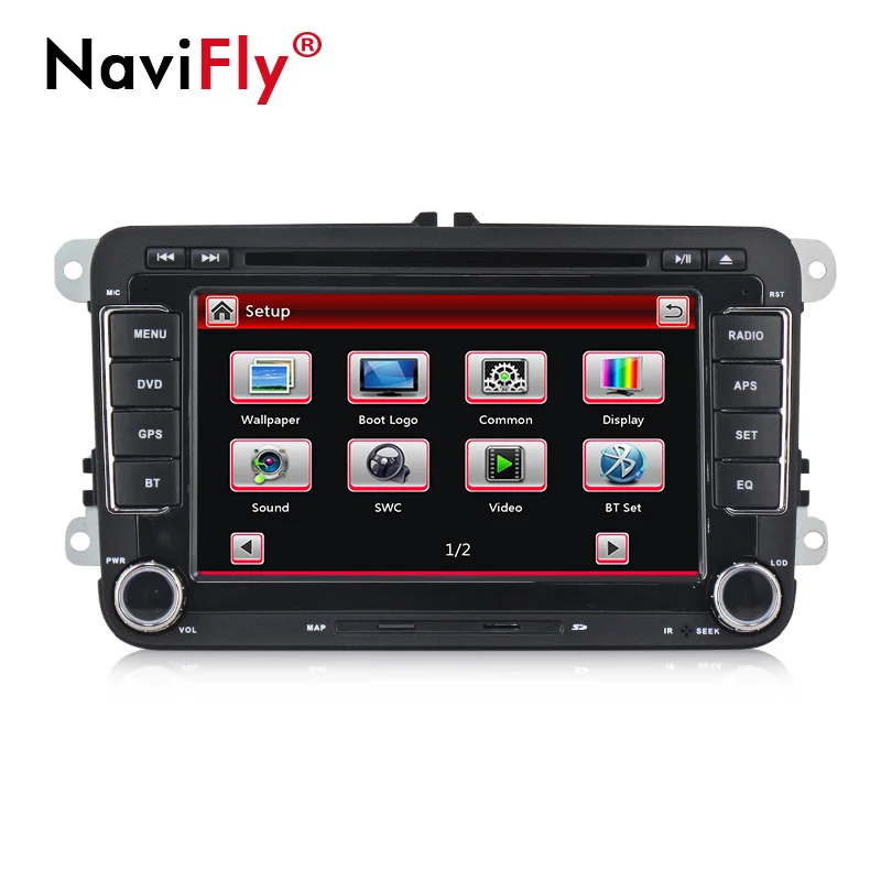 Бесплатная доставка 2din 7 ''емкостный экран автомобиля радио DVD GPS плеер для VWGOLF 6