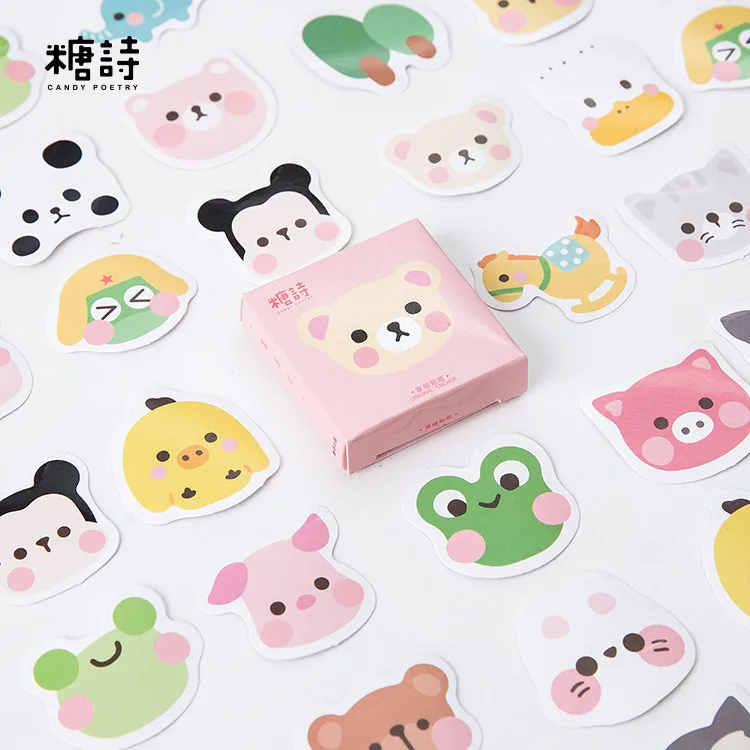 45 шт./упак. Kawaii Zoo животные Декоративные Канцелярские наклейки Скрапбукинг Diy
