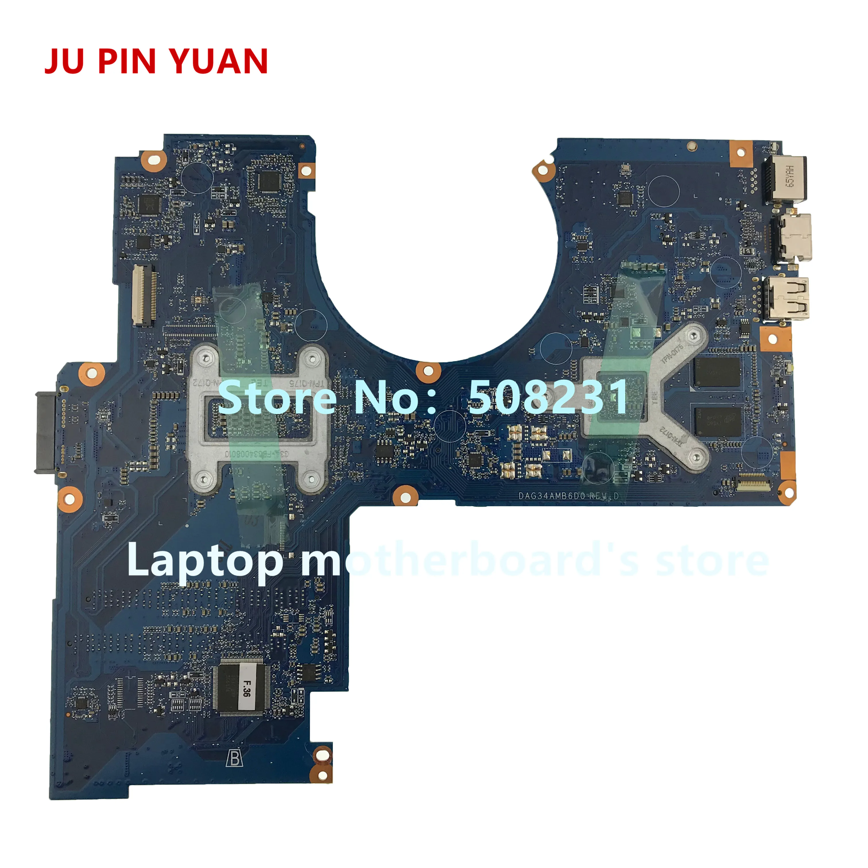 JU PIN Юань 601-903241 448.08J04.0011 для hp Pavilion x360 Кабриолет 13-u Материнская плата ноутбука PentN3710 полностью протестирована