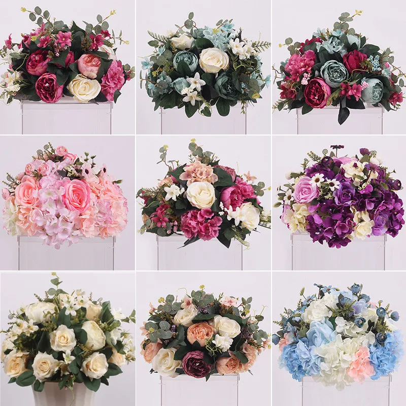 

Artificial Flower New DIY Wedding Table Centrepieces Ball Backdrop Wedding Decor Road Lead Wall Hotel Shop Party silk flowers