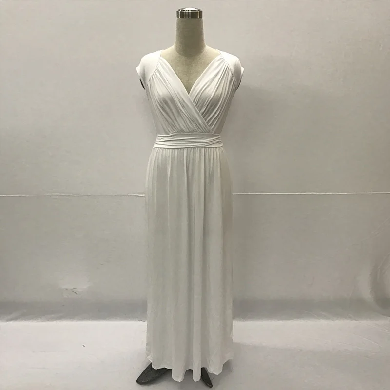SEXY Long Party Dress Women Sleeveless Tank V-Neck Ruched Clubwear Maxi Black Red Blue Tunic Elegant Vestido De Festa | Женская одежда