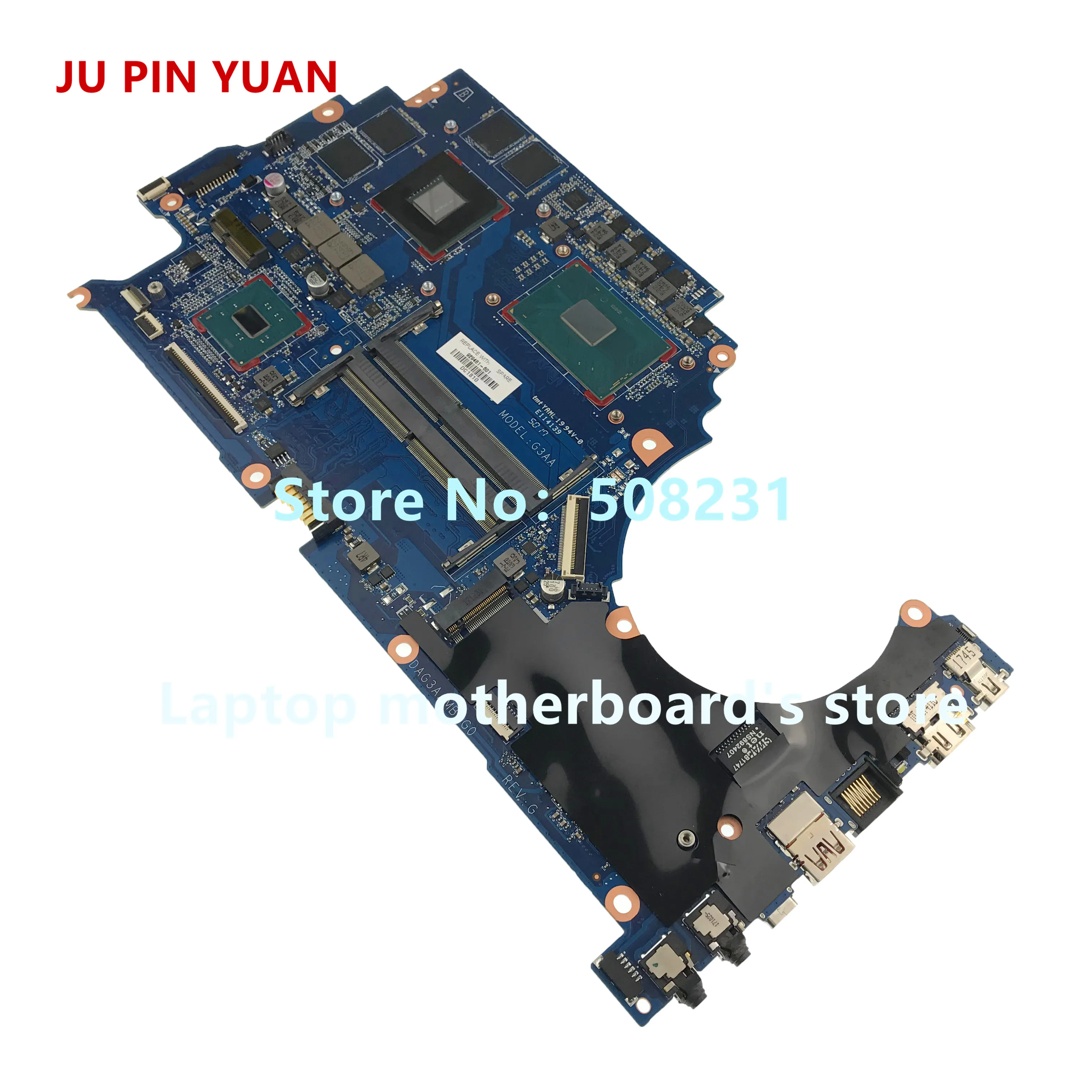 JU PIN YUAN 925525-601 0P2 DA00P2MB6D0 Laptop motherboard For HP 240 G6 Laptop 14-BW Notebook PC E2-9000 fully Tested
