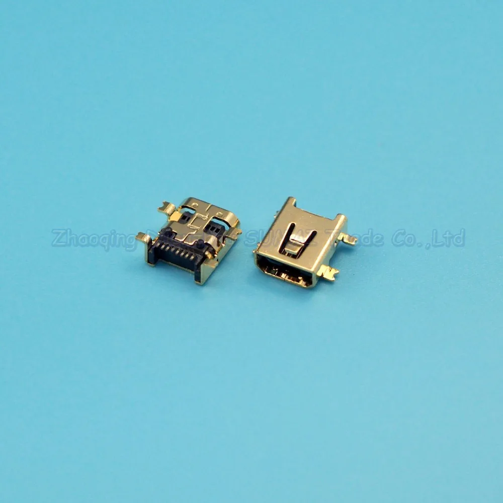 100 шт. золотое покрытие мини 8P USB гнездо 4 SMT фут для MP3/MP4/Tablet PC зарядный порт |