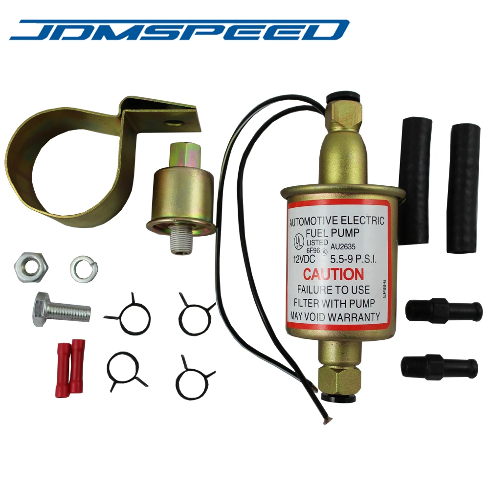 Free Shipping-JDMSPEED UNIVERSAL ELECTRIC FUEL PUMP GAS DIESEL CARBURETED WITH INSTALLATION KIT E8012S | Автомобили и мотоциклы
